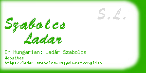 szabolcs ladar business card